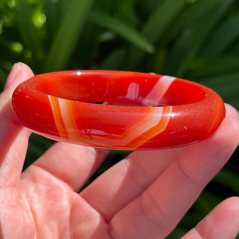 62mm inner diameter red‎ carnelian bangle 0329